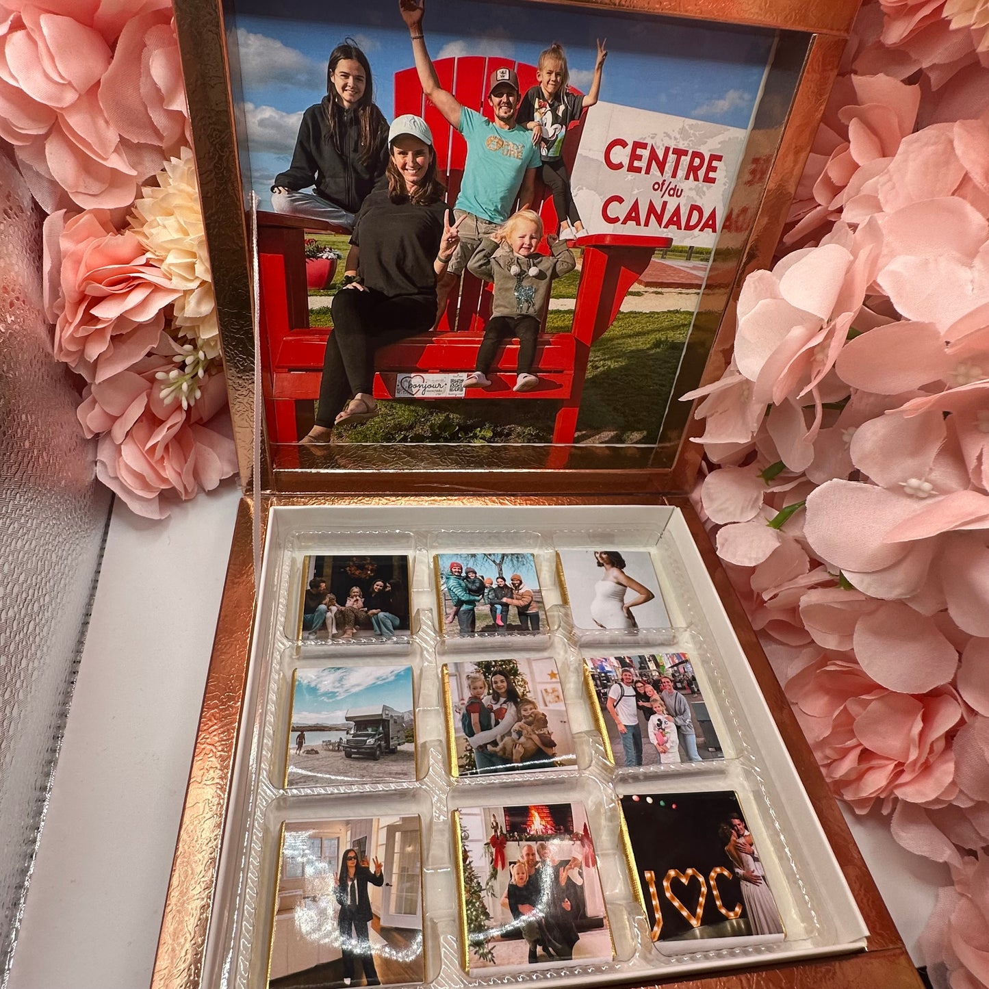 Boîte carrés de chocolat x 9